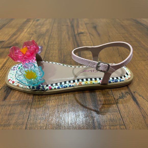NWT Betsey Johnson Brice Pink Floral Girls Sandal, Size 5 - Picture 7 of 11